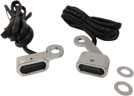 LED Handlebar Marker Lights - XL - Chrome/Smoke 2014 - 2022