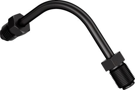 Universal Banjo - Long AN3 Adaptor - 90° Side Bend - Black Zinc