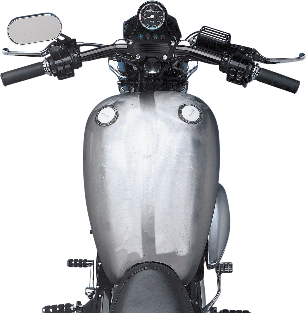 Extended Gas Tank - Smooth-Top - Twin-Cap - Sportster 1982 - 2003