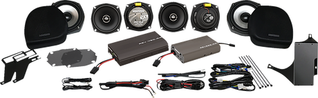 425 W Dual Amp/ 6 XL Speaker Kit - Harley Davidson 1998 - 2013