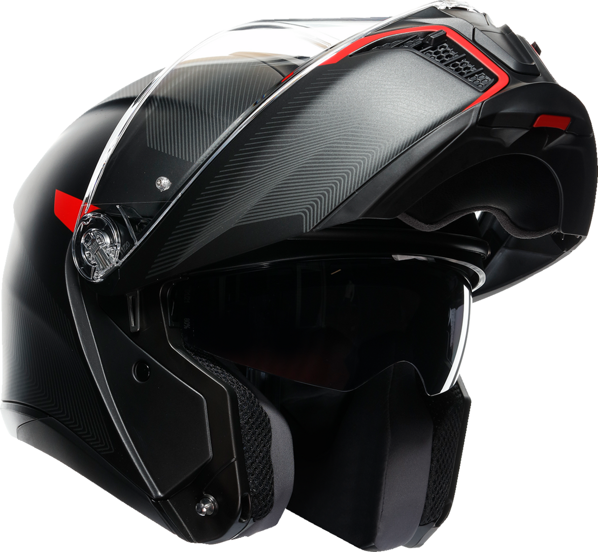 Tourmodular Helmet - Frequency - Matte Gunmetal/Red - XL