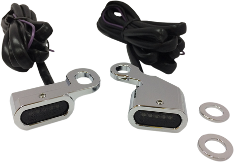 LED Handlebar Marker Lights - Chrome/Smoke 1996 - 2017