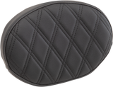 Sissy Bar Pad - Double Diamond - Black - Oval
