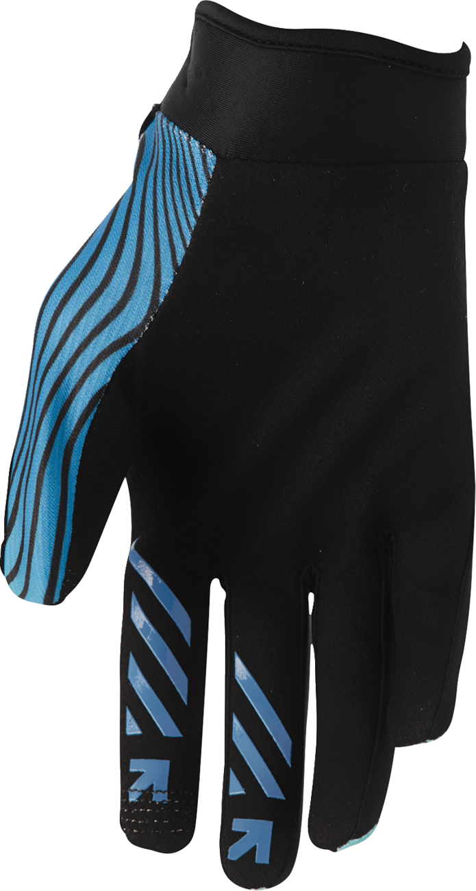 LAUNCHMODE Identity Gloves - Teal/Black - Small