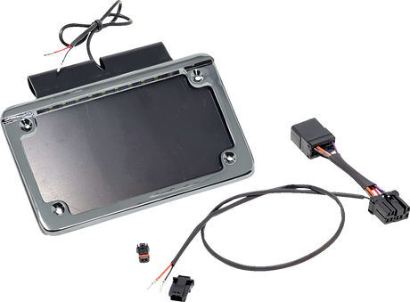 Saddlebag Tag Holder w/ Illuminated License Plate Frame - \'97 FLHR 1997 - 2009