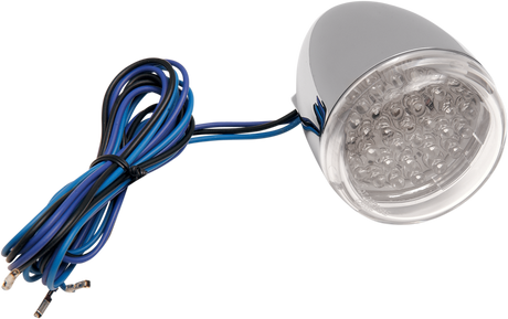 Turn Signal - Amber LED - Chrome/Clear