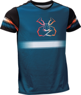 Mountain Bike Short-Sleeve Jersey - Blue/Orange - Large