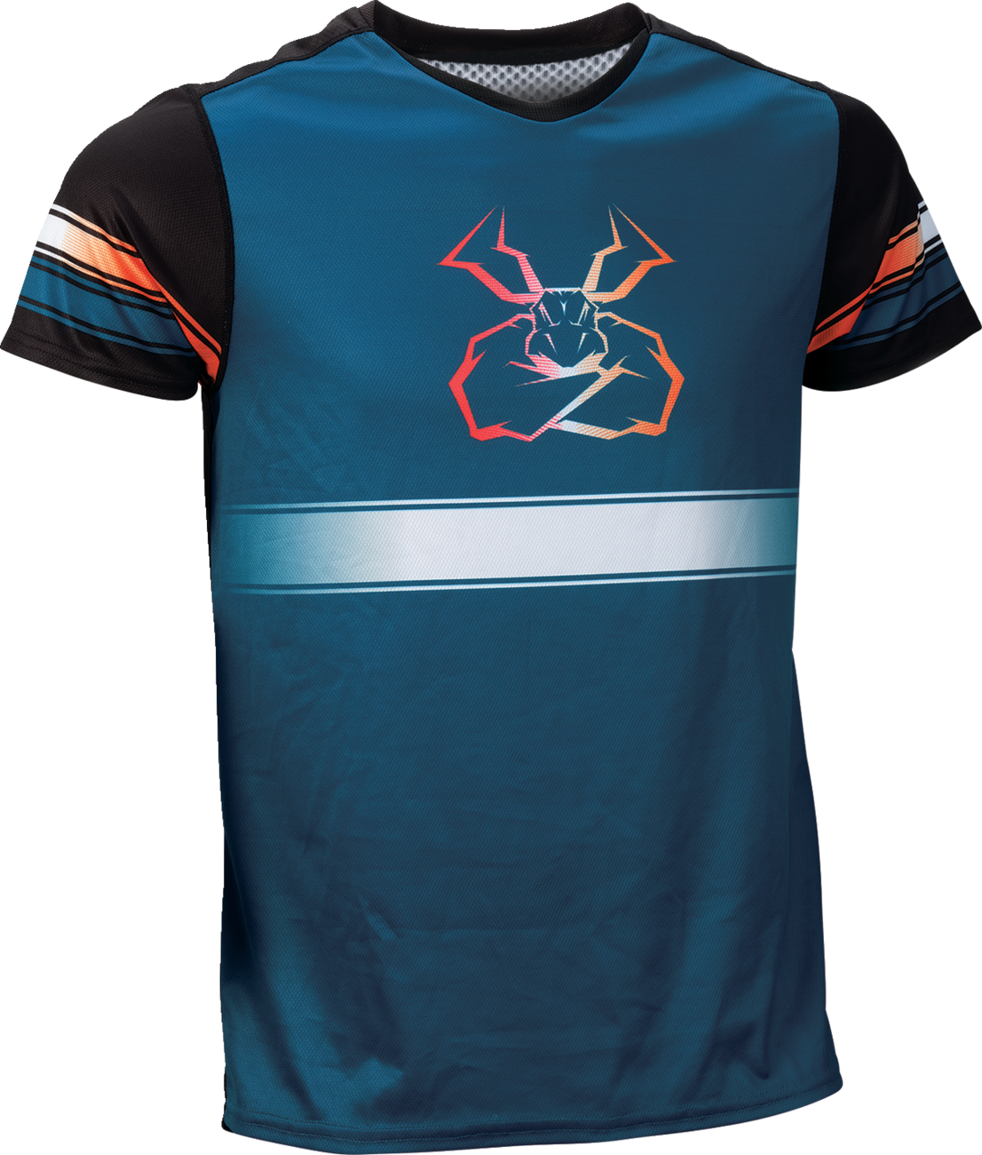 Mountain Bike Short-Sleeve Jersey - Blue/Orange - Large