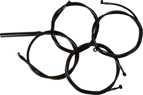 Complete Midnight Braided Cable Kit - Stock Handlebars - \'23-\'24 Touring 2023 - 2024