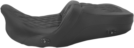 Roadsofa™ Seat - without Backrest - Full Lattice Stitch - Heated - \'08-\'23 FLH 2008 - 2023