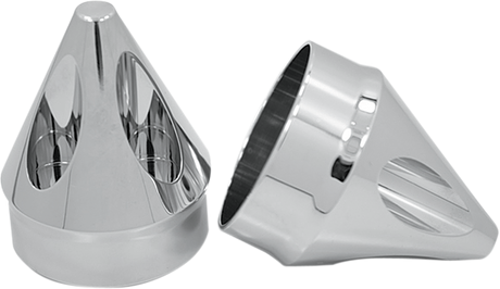 Front Axle Nut Cover - Chrome - Spike - Large/Small 2000 - 2007