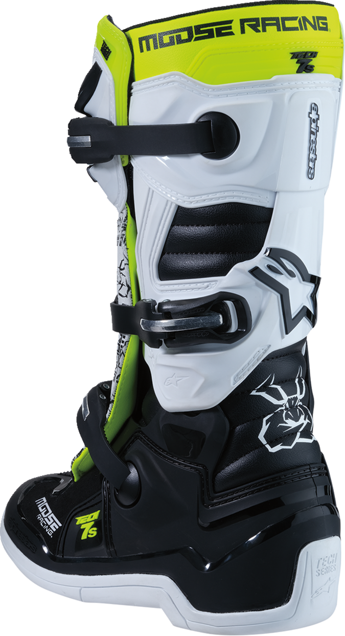 Youth Tech 7S Boots - Black/White/Yellow - US 5