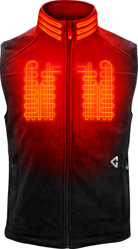 7V Thermite Fleece Heated Vest 2.0 - Black - Large