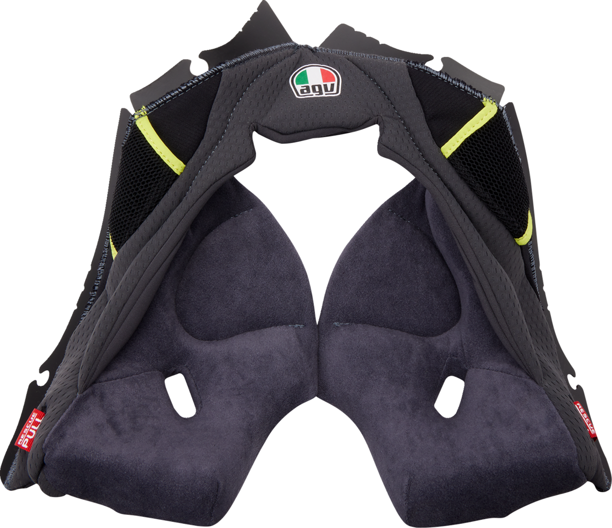 Pista GP RR Cheek Pads - Gray/Yellow - Large