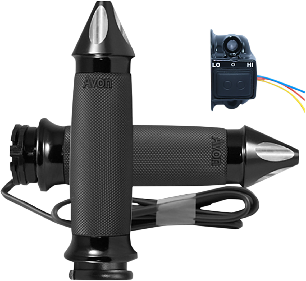 Grips - Heated - Custom Contour - Spike - Cable - Black 1986 - 2022