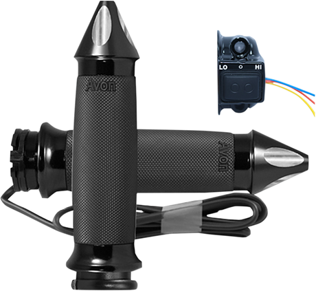 Grips - Heated - Custom Contour - Spike - Cable - Black 1986 - 2022