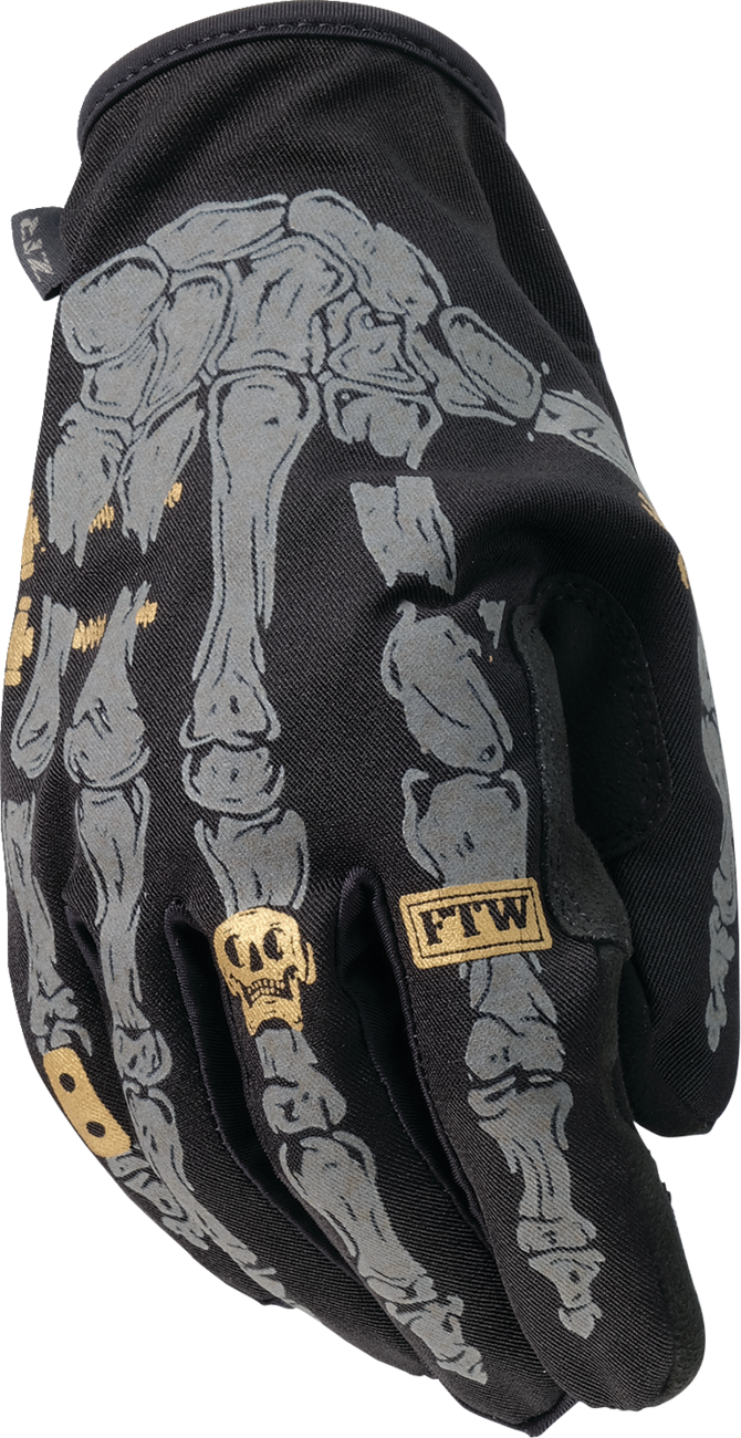 Reflective Gloves - Black/Silver - Medium