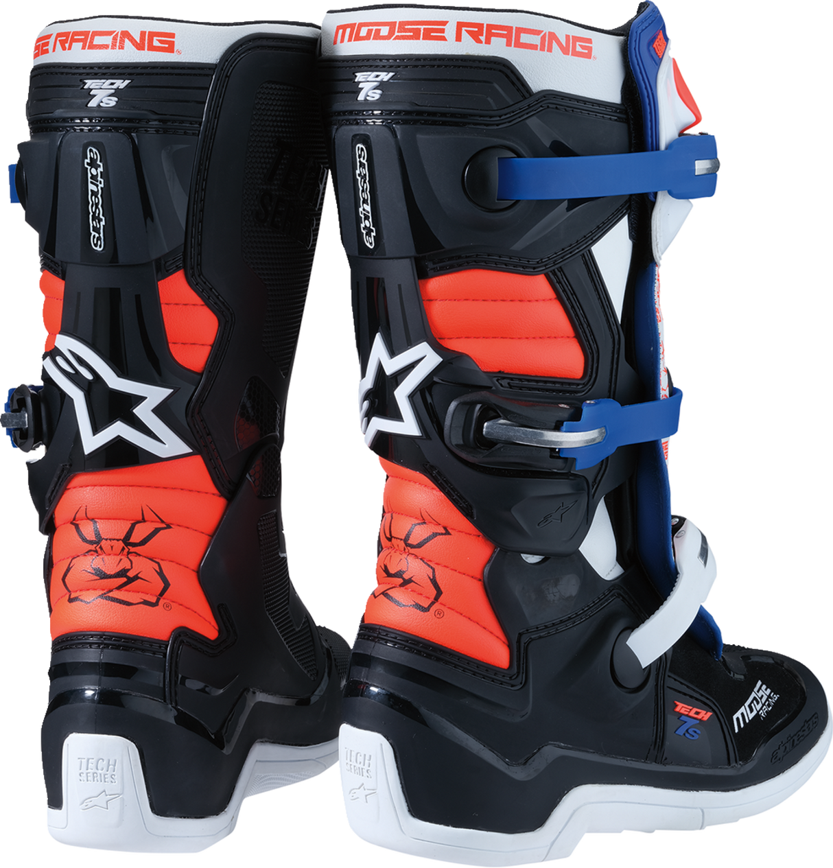 Youth Tech 7S Boots - Black/White/Red/Blue - US 4