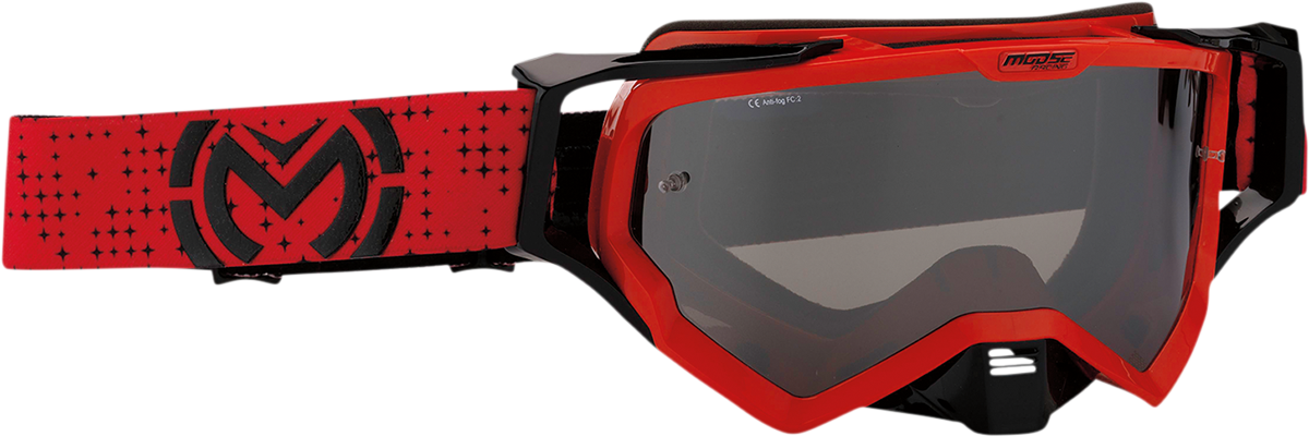 XCR Goggle - Pro Stars - Red/Black - Smoke Lens
