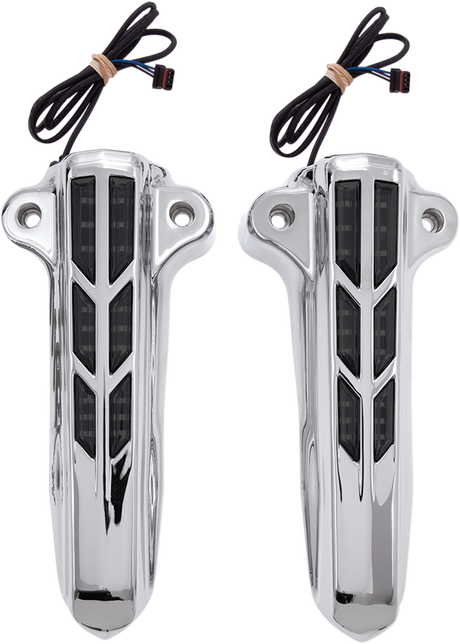 Forkini Lower Leg Covers - Chrome - With LEDs 2014 - 2021