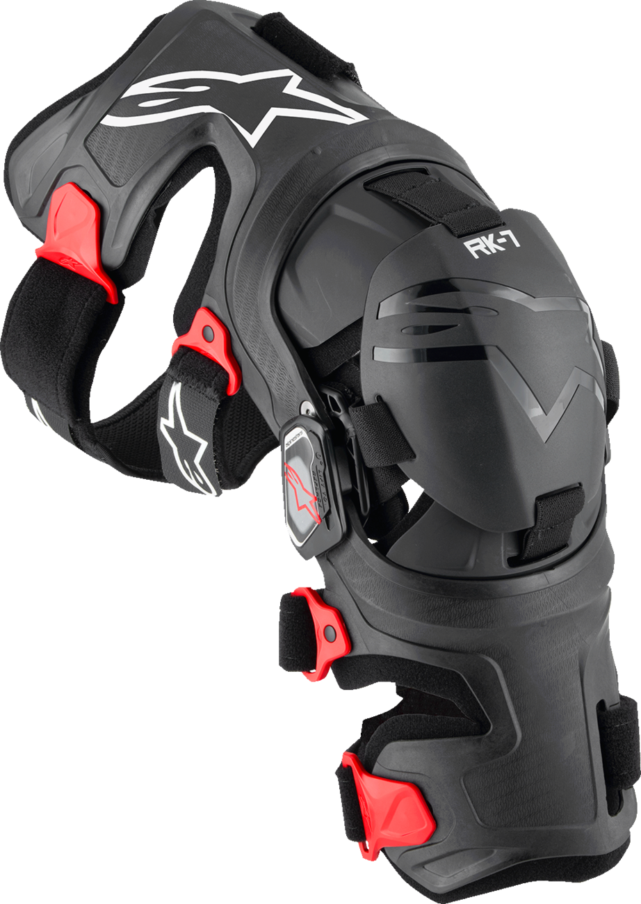 RK-7 Plasma Knee Braces - Black/Red - Large
