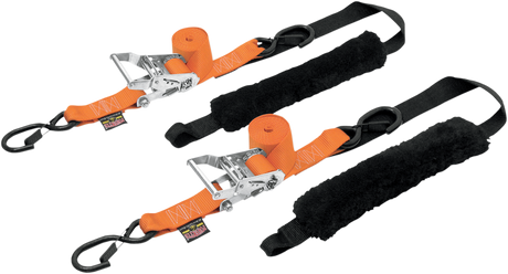 Deluxe Ratchet Tie-Downs - 1-1/2\" x 6-1/2\' - Orange