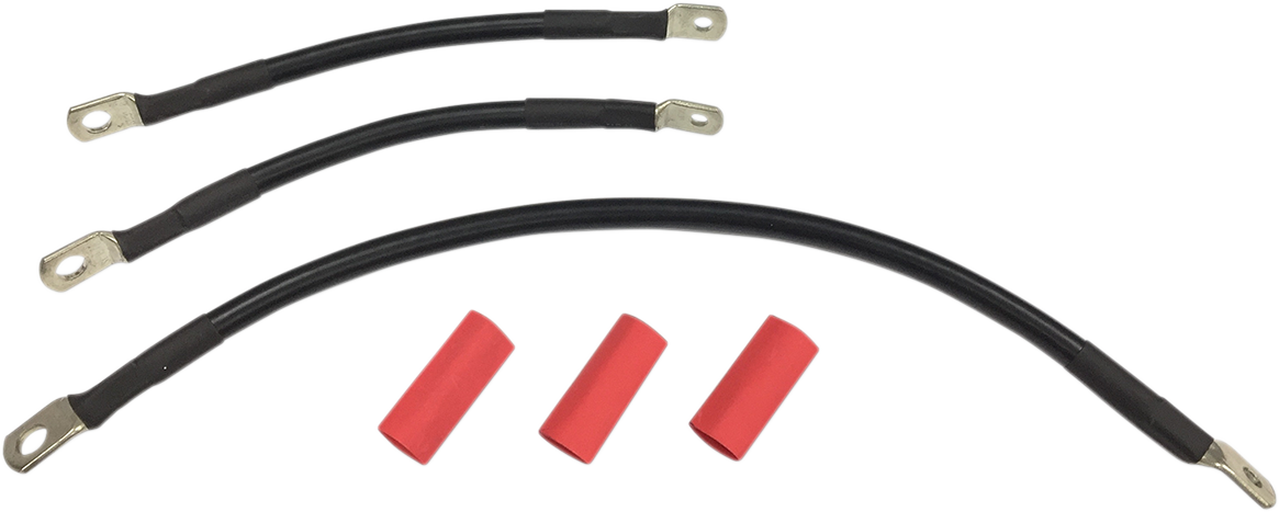 Black Battery Cable Set - \'91-\'93 Dyna 1991 - 1993