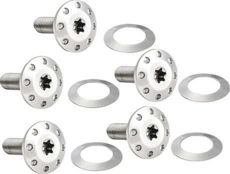 Bolt Kit - Holeshot/Front/Floating/Brake Rotor - Spoke Mount - Polished - 5 Pack 2021 - 2025