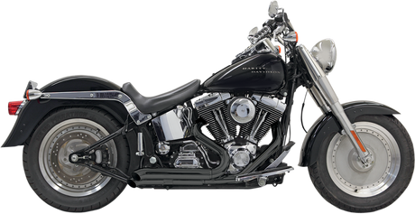 Pro Street Exhaust - Black - Turn Out - \'86-\'17 Softail 1986 - 2017