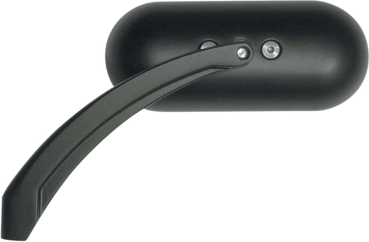 Mirror - Side View - Oval - Black/Matte - Each