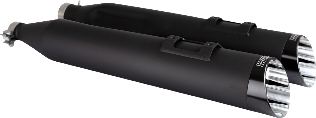 Razorback 450 Slip-On Mufflers - Black - M8 Bagger 2017 - 2025