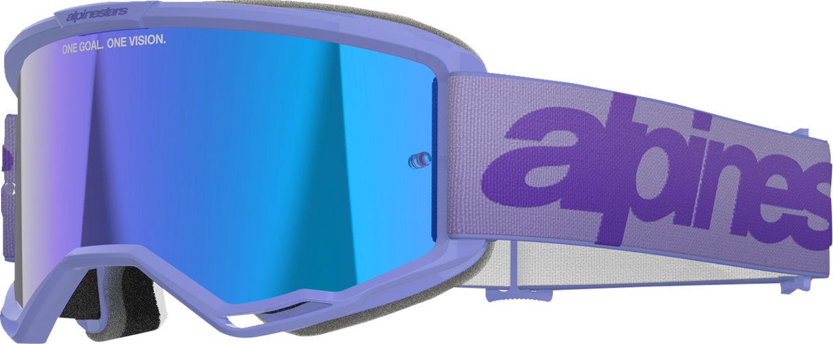 Vision 5 Goggle - Wordmark - Purple - Blue Mirror Lens