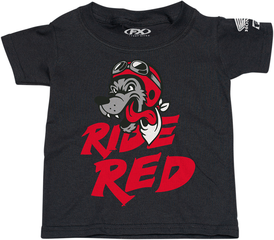 Toddler Honda Ride Red Wolf T-Shirt - Black - 4T