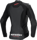 Stella Faster v3 Leather Jacket - Black/White Fluo/Coral - US 4 / EU 40