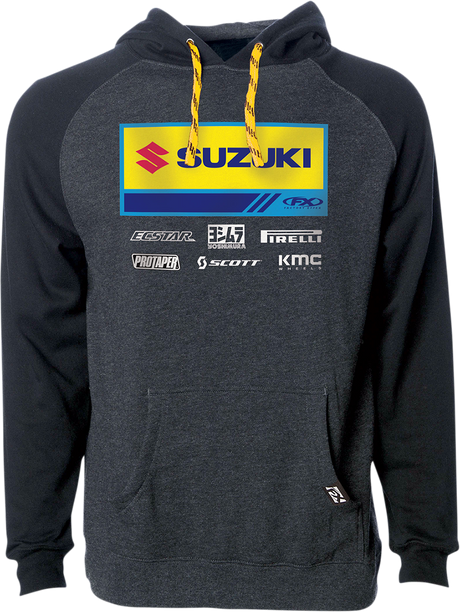 Suzuki 21 Racewear Hoodie - Charcoal/Black - XL