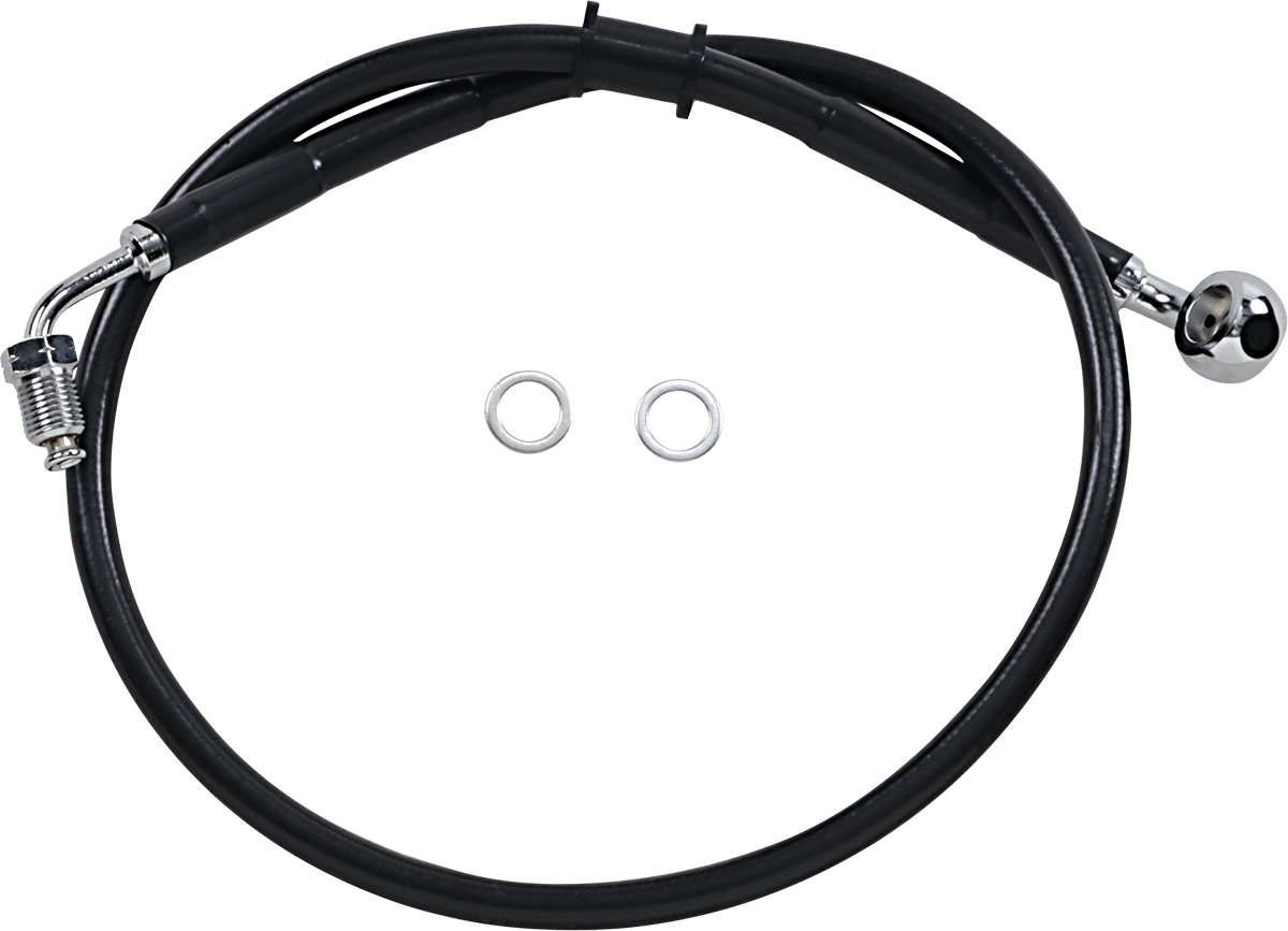 Brake Line - +4\" - Black - \'18-\'21 Softail 2018 - 2023