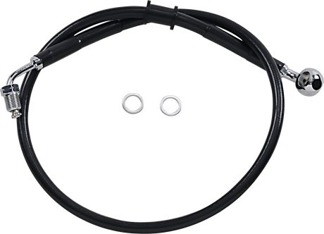 Brake Line - +4\" - Black - \'18-\'21 Softail 2018 - 2023