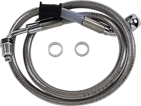 Brake Line - +4\" - Stainless Steel - \'18-\'21 Softail 2018 - 2023