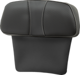 Chopped Tour Pak Backrest Pad - Dominator - Black w/ Carbon Fiber Inset - FLT/FLH \'14-\'23 2014 - 2023