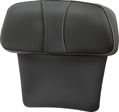 Chopped Tour Pak Backrest Pad - Dominator - Black w/ Carbon Fiber Inset - FLT/FLH \'14-\'23 2014 - 2023