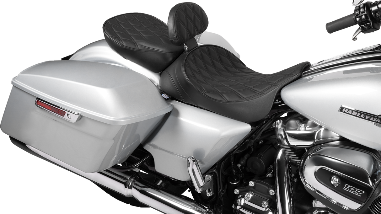 EZ Glide II Backrest - Small - Vinyl - Double Diamond Black Stitch