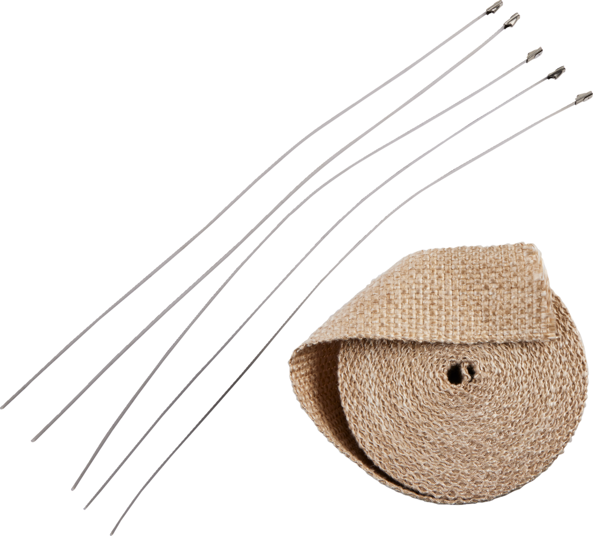 Exhaust Heat Wrap Kit with Ties - Tan - 2\" x 25\'