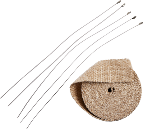 Exhaust Heat Wrap Kit with Ties - Tan - 2\" x 25\'