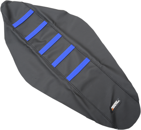 Ribbed Seat Cover - Black Cover/Blue Ribs - Husqvarna 2014 - 2016