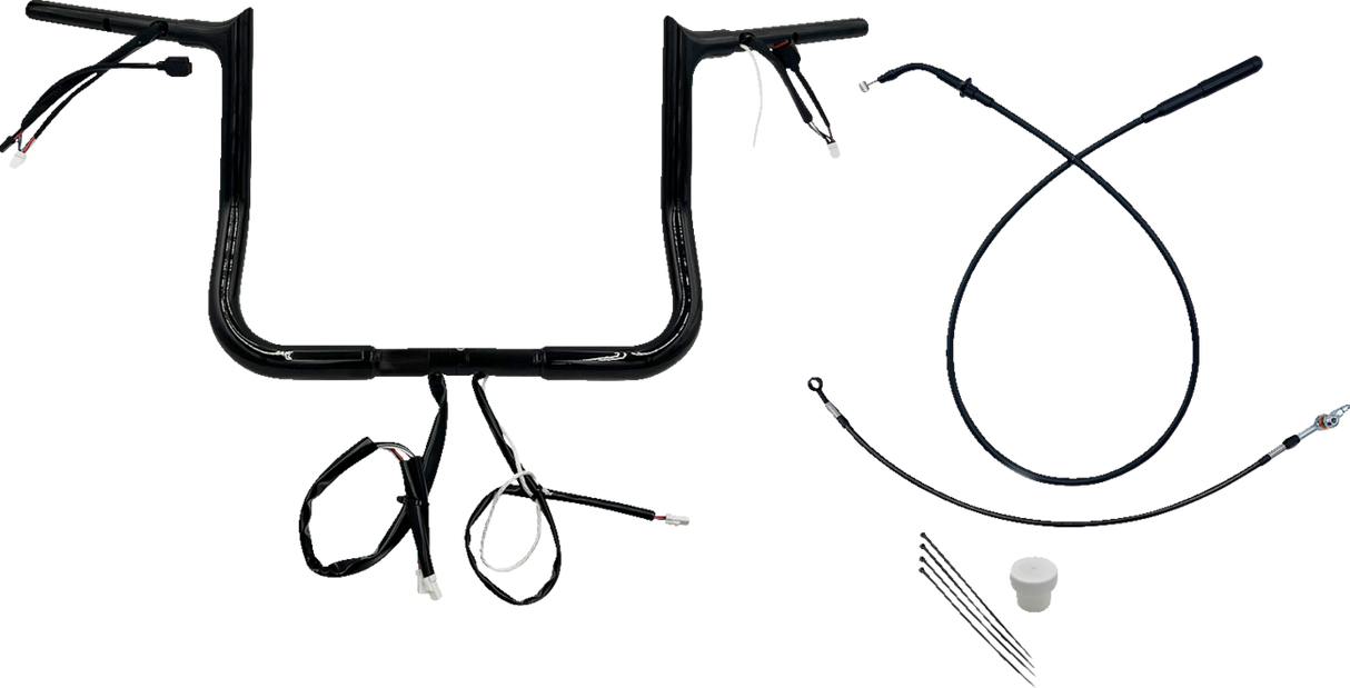 1-1/4\" EZ Install Pointed Top Handlebar - 12\" - Black 2023 - 2024