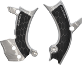 X-Grip Frame Guards - Silver/Black - YZ 250F/450F 2023 - 2024