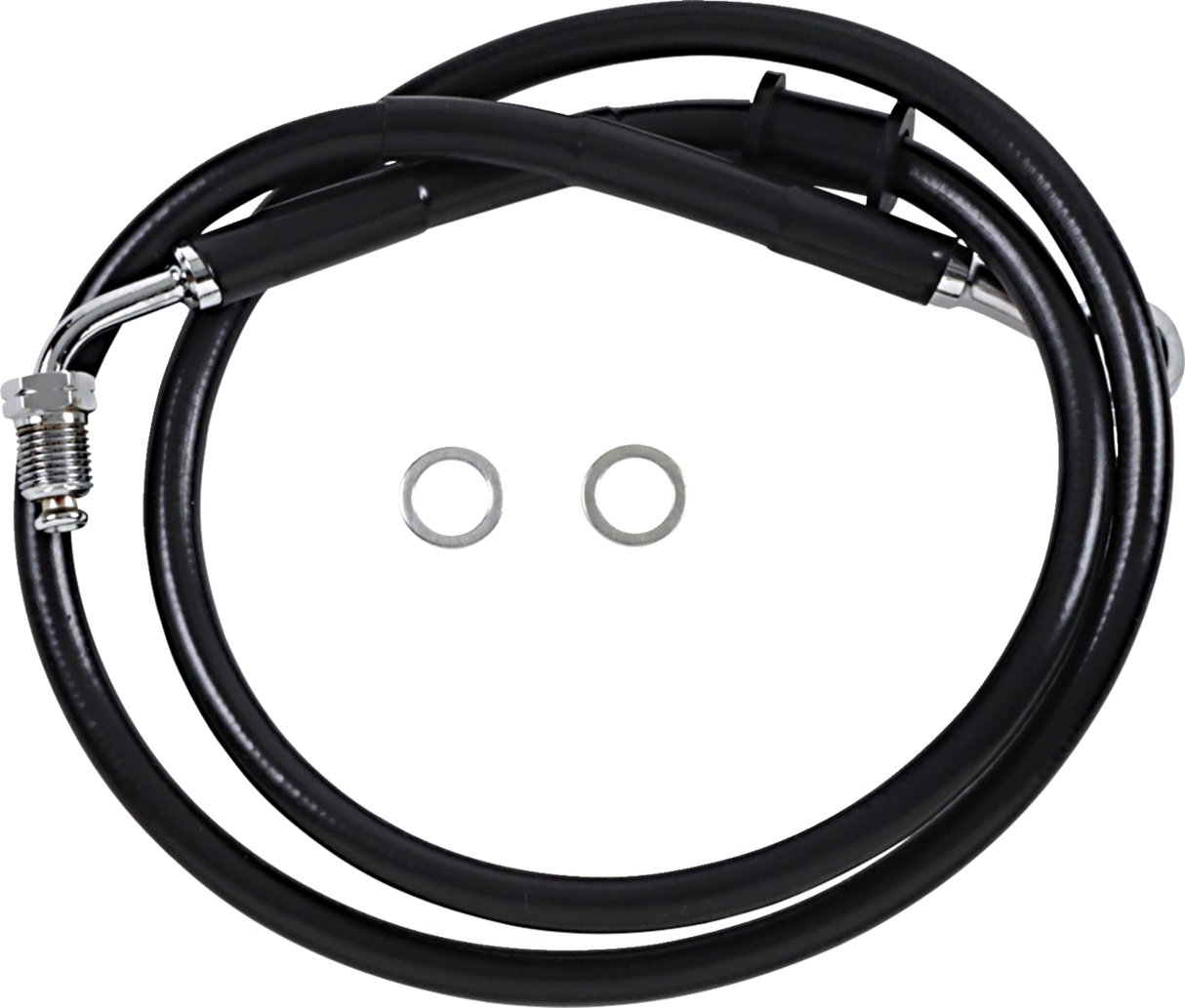Brake Line - +10\" - Black - \'18-\'22 Softail 2018 - 2023