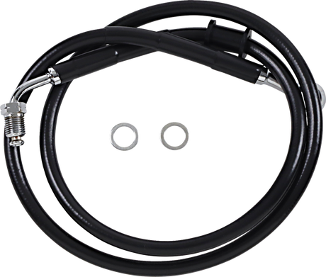 Brake Line - +10\" - Black - \'18-\'22 Softail 2018 - 2023