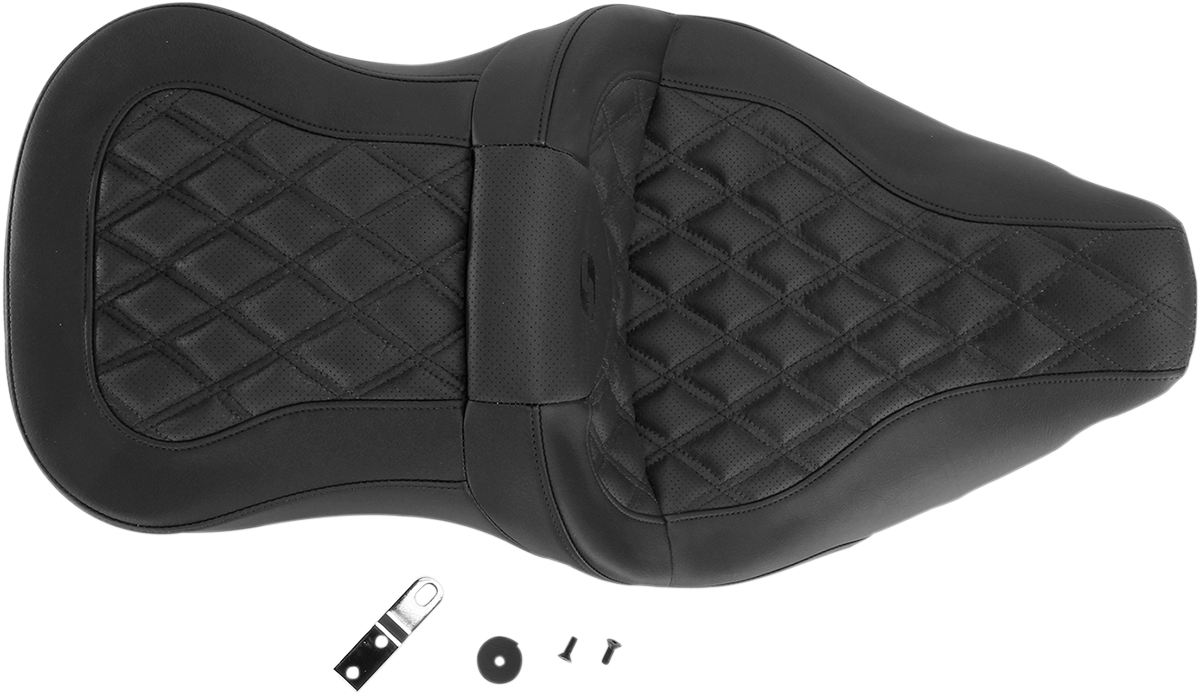 Roadsofa™ Seat - Full Lattice Stitch - without Backrest - FLT/FLH \'08-\'23 2008 - 2023