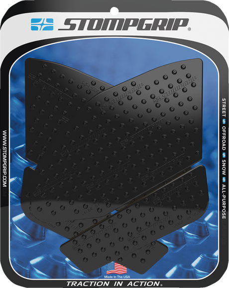 Traction Pad Tank Grips - Volcano - Black - GSX-R 1000 2017 - 2025